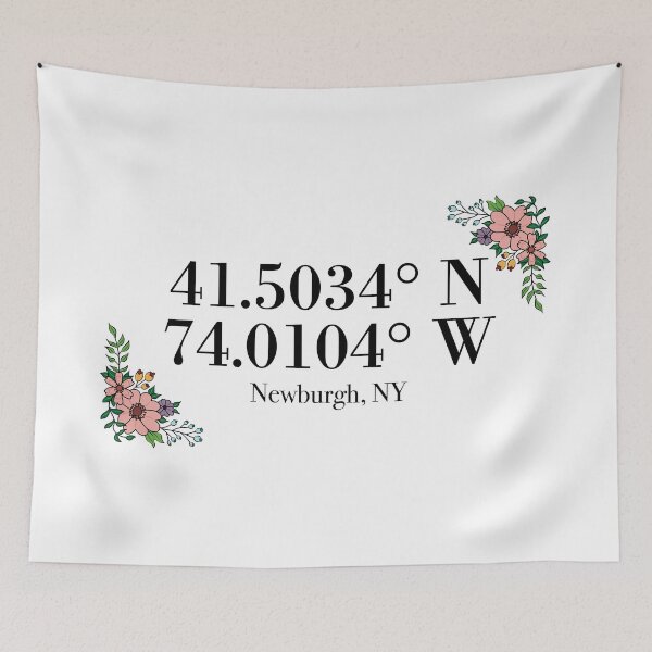 Item preview, Newburgh, NY Coordinates designed and sold by mynameisliana.