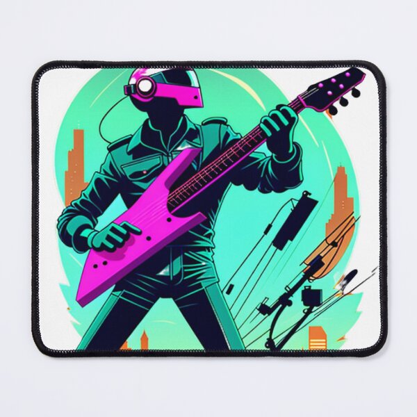 Item preview, helmet music guitar man designed and sold by Algaefield.