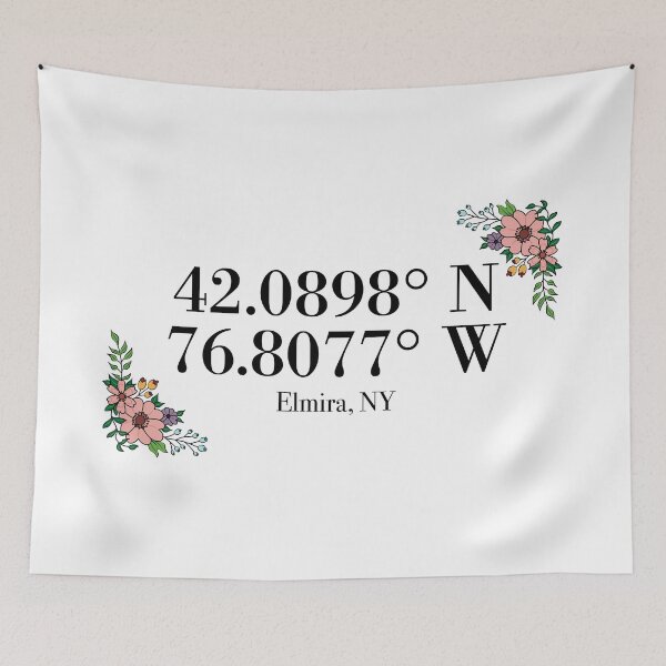 Item preview, Elmira, NY Coordinates designed and sold by mynameisliana.
