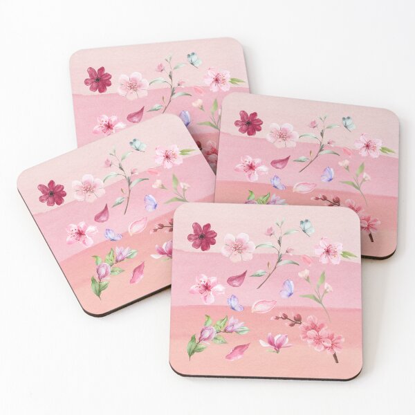 Item preview, Watercolor Flowers and Butterflies designed and sold by WhiteSoftPetals.