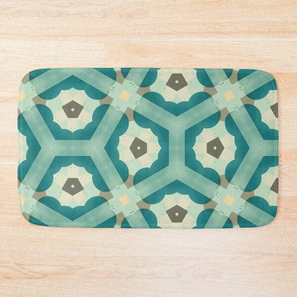 Item preview, Modern Abstract Geometric Pattern Constructivist Aqua Orange Gray No.2 designed and sold by MirabiliaMagpie.
