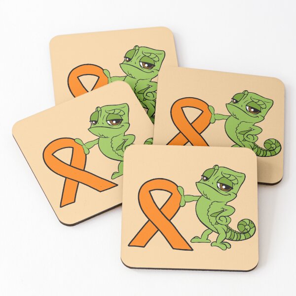 Item preview, Chameleon With Awareness Ribbon (Orange) designed and sold by CaitlynConnor.