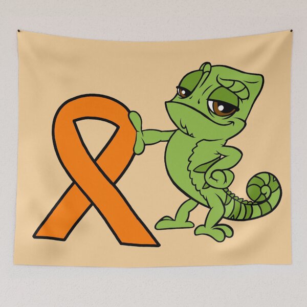 Item preview, Chameleon With Awareness Ribbon (Orange) designed and sold by CaitlynConnor.