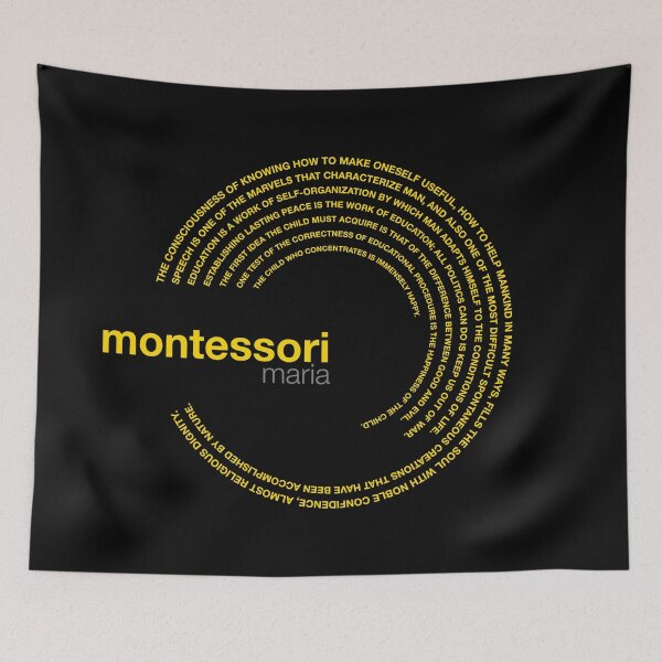 Item preview, Maria Montessori famous quotes poster [gold] designed and sold by CMYKStudio.