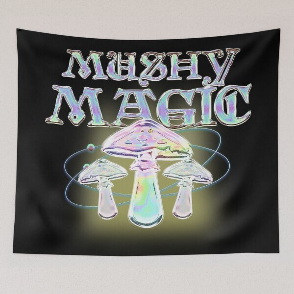 Item preview, MUSHY MAGIC 2: Holographic Metallic Chrome Y2k Mushroom Graphic designed and sold by Shloo.
