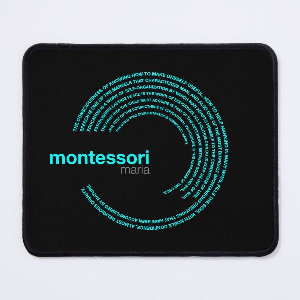 Item preview, Maria Montessori famous quotes poster [aqua] designed and sold by CMYKStudio.