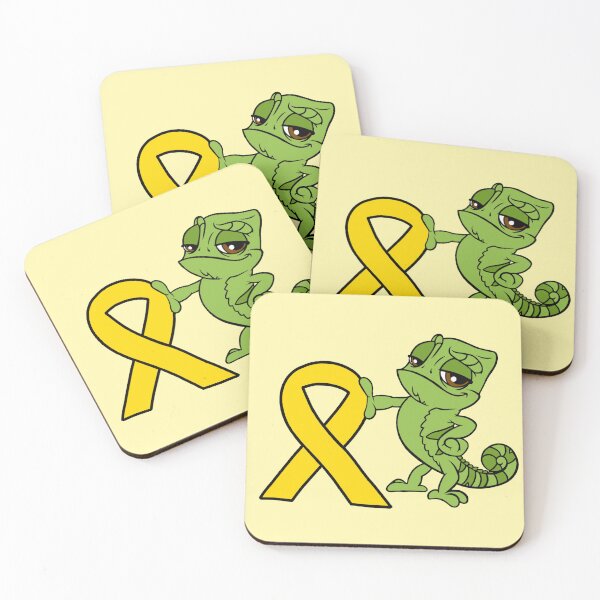 Item preview, Chameleon With Awareness Ribbon (Yellow) designed and sold by CaitlynConnor.