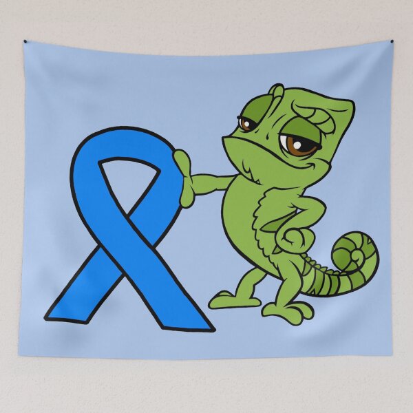 Item preview, Chameleon With Awareness Ribbon (Blue) designed and sold by CaitlynConnor.