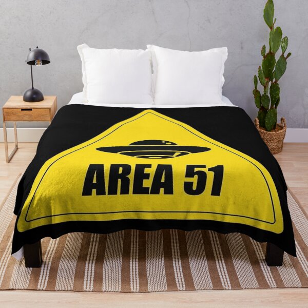 Item preview, yellow sign, area 51, UFO designed and sold by Numbers-Art.