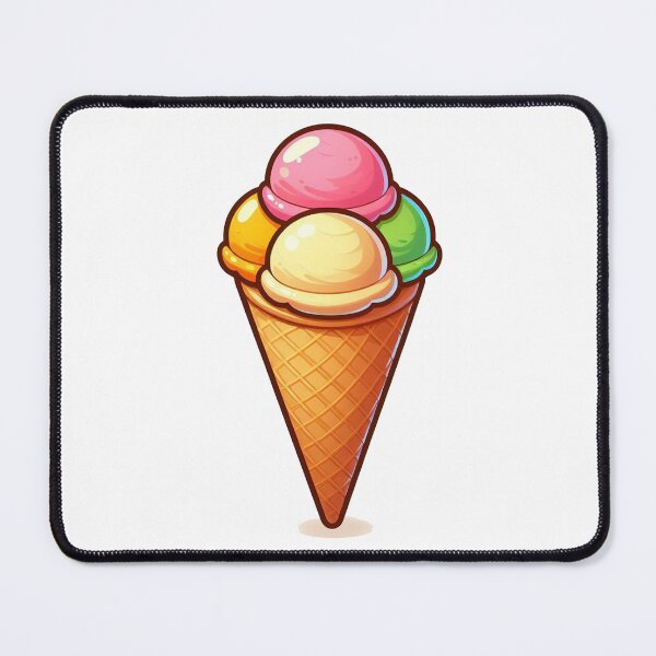 Item preview, Colorful ice cream on a crispy waffle cone designed and sold by MyPixelmate.