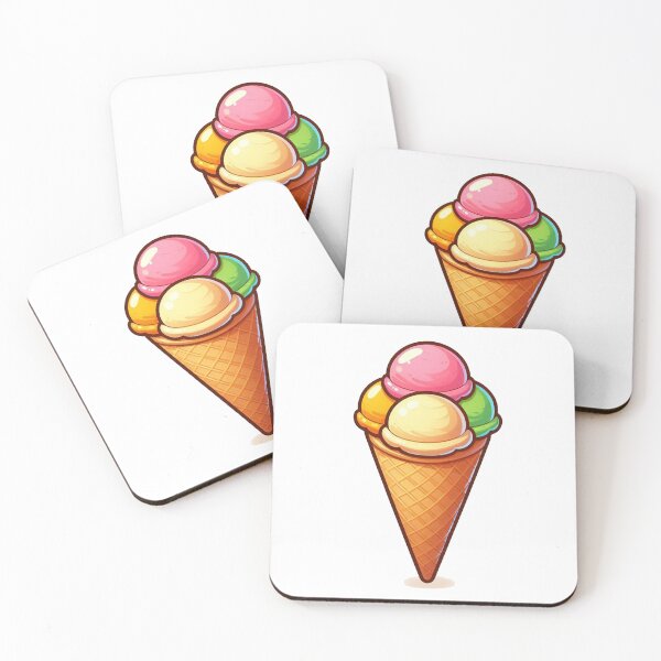 Item preview, Colorful ice cream on a crispy waffle cone designed and sold by MyPixelmate.