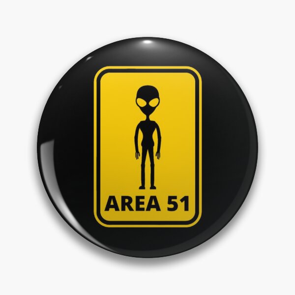 Item preview, yellow sign, area 51, alien designed and sold by Numbers-Art.