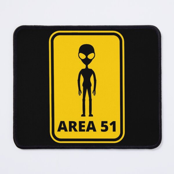 Item preview, yellow sign, area 51, alien designed and sold by Numbers-Art.