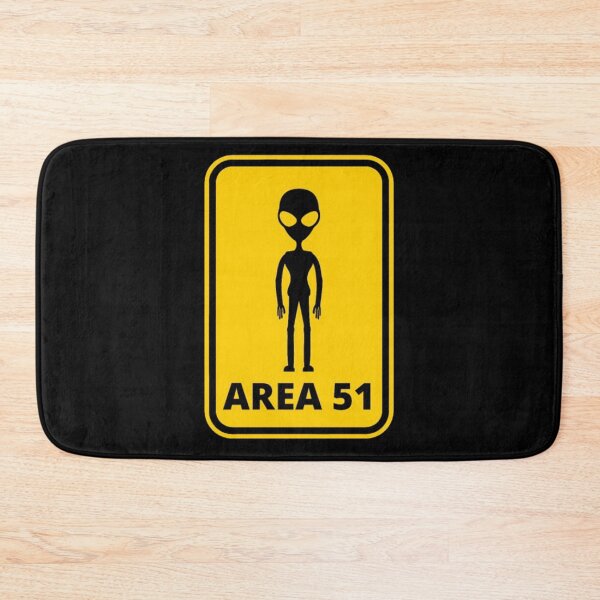 Item preview, yellow sign, area 51, alien designed and sold by Numbers-Art.
