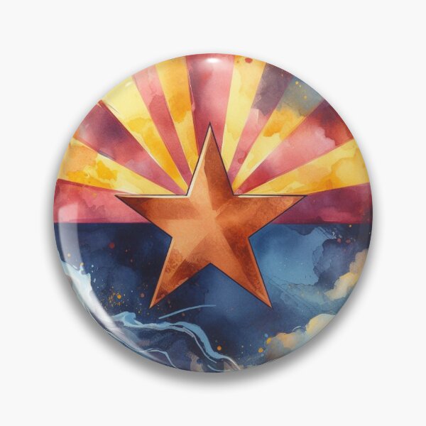 Artikelvorschau, Arizona Flagge Wasserfarbe entworfen und verkauft von TBBroadDesigns.