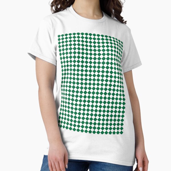 Item preview, White and Cadmium Green Diamonds designed and sold by ColorsPatterns.
