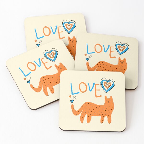 Item preview, love cat, orange designed and sold by zzzozzo.