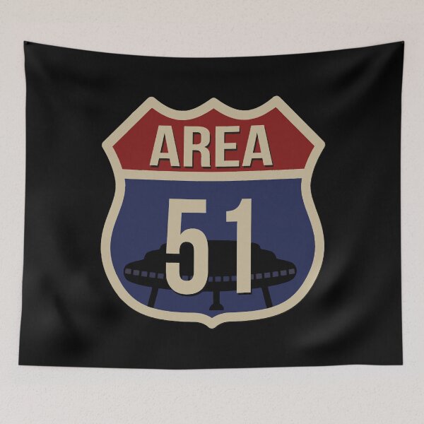 Item preview, traffic sign, area 51, ufo designed and sold by Numbers-Art.