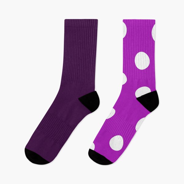 Item preview, Split Pattern Purple And Dark Purple White Polka Dots designed and sold by Madamredheart0.