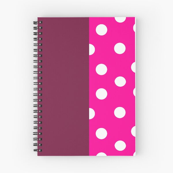 Item preview, Split Pattern Pink And Dark Pink White Polka Dots designed and sold by Madamredheart0.