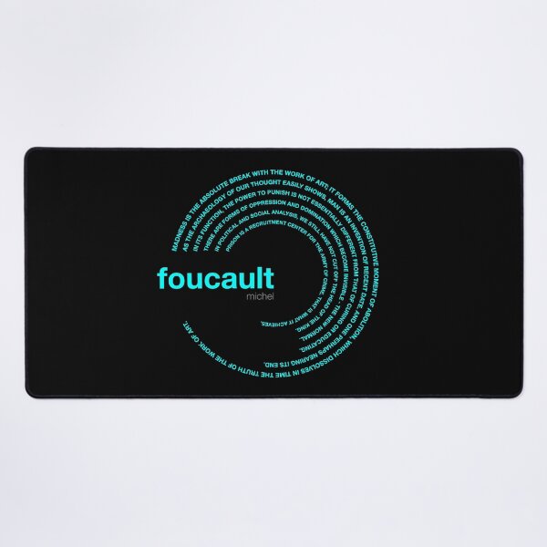 Item preview, Michel Foucault famous quotes poster [aqua] designed and sold by CMYKStudio.