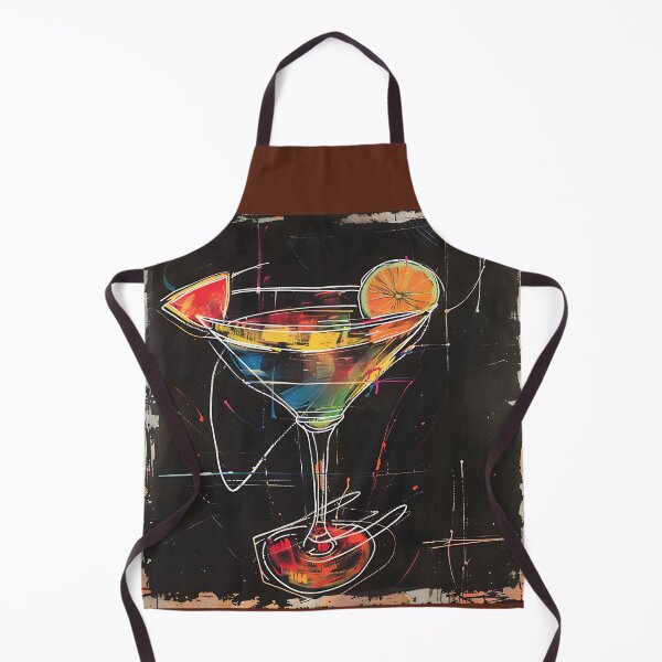 Item preview, Lively Libation- Vibrant Martini Cocktail with Citrus Garnish on Textured Canvas Generative AI designed and sold by OlfactoART Studio.