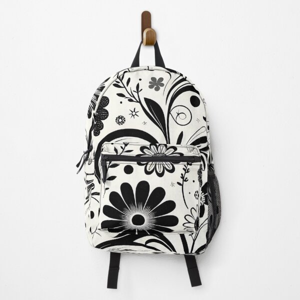 Item preview, Black and White Floral Pattern designed and sold by GraphicsClub.