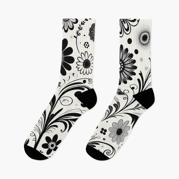 Item preview, Black and White Floral Pattern  designed and sold by GraphicsClub.