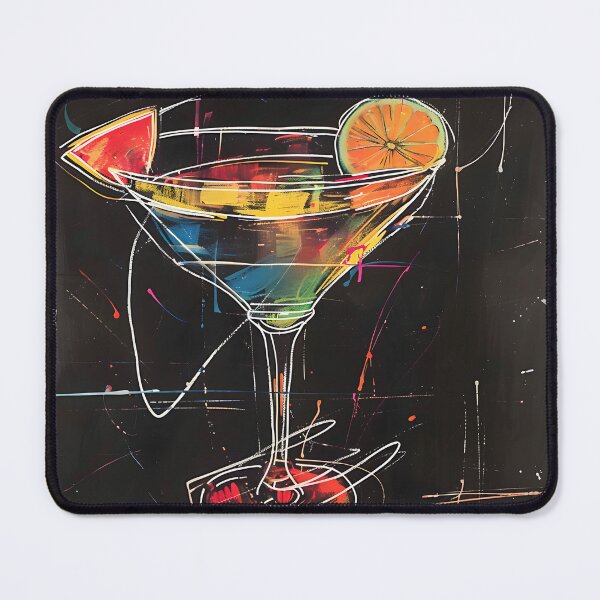 Item preview, Lively Libation- Vibrant Martini Cocktail with Citrus Garnish on Textured Canvas Generative AI designed and sold by OlfactoART Studio.