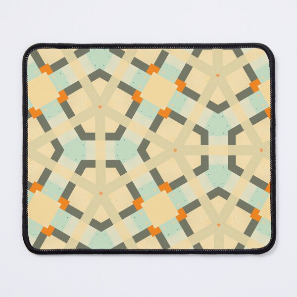 Item preview, Modern Abstract Geometric Pattern Constructivist Yellow Aqua Orange No.5 designed and sold by MirabiliaMagpie.