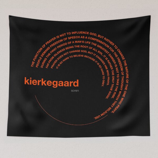 Item preview, Soren Kierkegaard famous quotes poster [orangered] designed and sold by CMYKStudio.