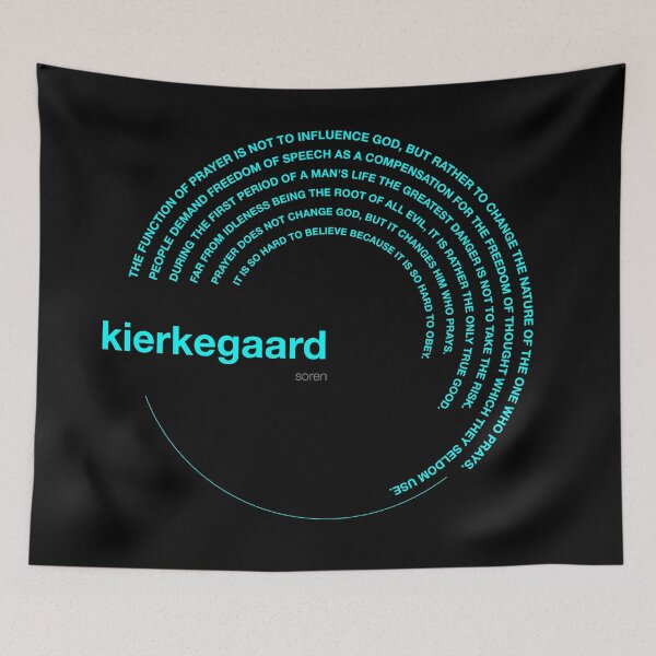 Item preview, Soren Kierkegaard famous quotes poster [aqua] designed and sold by CMYKStudio.