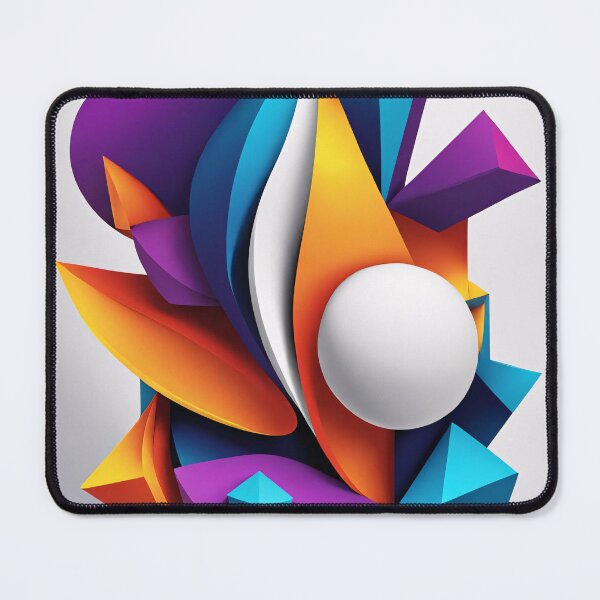Item preview, Abstract Shape Art Blue Purple Orange Pink V4 designed and sold by Salimgor Hangaround Music.