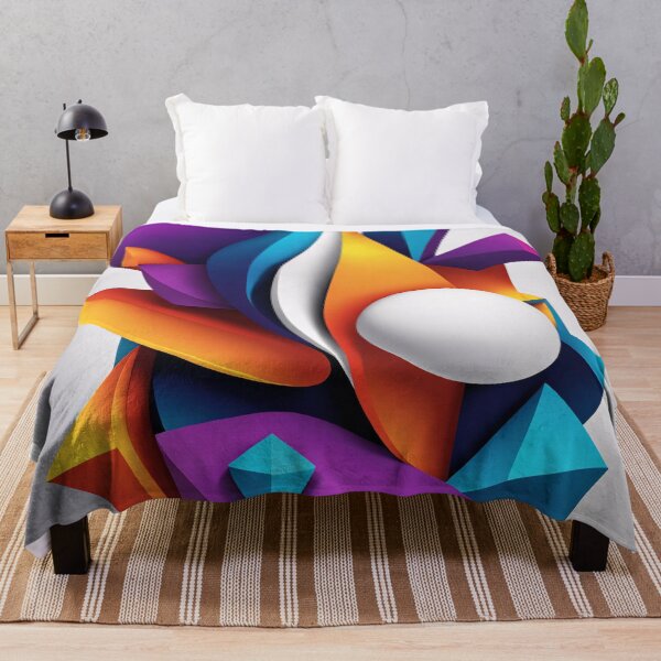 Item preview, Abstract Shape Art Blue Purple Orange Pink V4 designed and sold by Salimgor Hangaround Music.