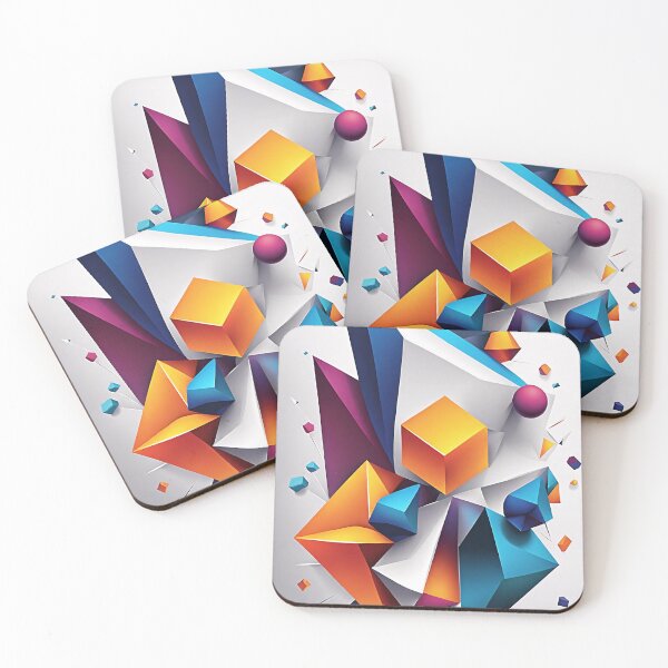 Item preview, Abstract Shape Art Blue Purple Orange Pink V5 designed and sold by Salimgor Hangaround Music.