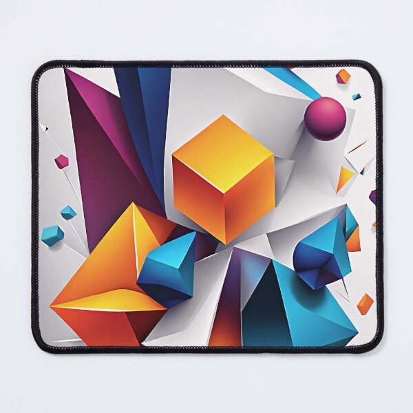 Item preview, Abstract Shape Art Blue Purple Orange Pink V5 designed and sold by Salimgor Hangaround Music.