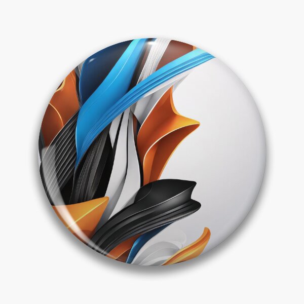 Item preview, Abstract Waves Shape Art Black Blue Orange White designed and sold by Salimgor Hangaround Music.