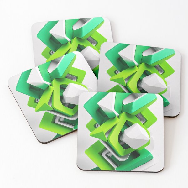 Item preview, Abstract Shape Art Green White V2 designed and sold by Salimgor Hangaround Music.