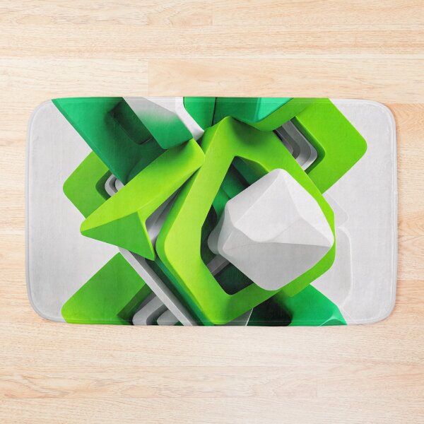 Item preview, Abstract Shape Art Green White V2 designed and sold by Salimgor Hangaround Music.