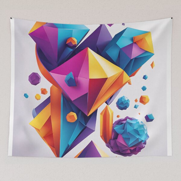Item preview, Abstract Shape Art Blue Purple Orange Pink V5 designed and sold by Salimgor Hangaround Music.