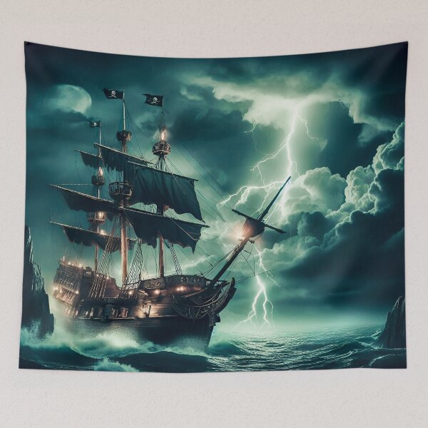 Item preview, Ship On The Stormy Seas designed and sold by SideKickCreates.