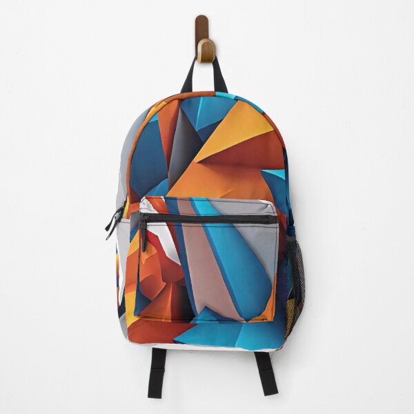 Item preview, Abstract Shape Art Blue Turquoise Orange White V2 designed and sold by Salimgor Hangaround Music.