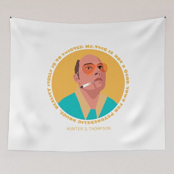 Item preview, Raoul Duke Portrait - Trippy Quote Edition - Fear and loathing in Las Vegas designed and sold by Boogosh.