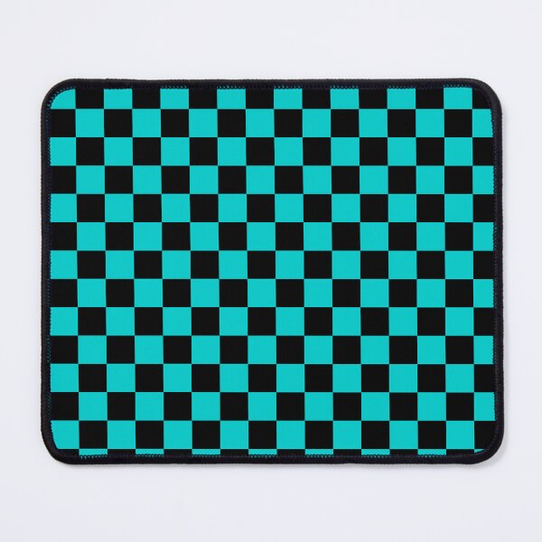 Item preview, Small Checkered - Black and Cyan designed and sold by JustPatterns2.