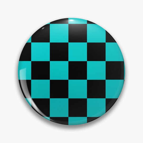 Item preview, Checkered - Black and Cyan designed and sold by JustPatterns2.