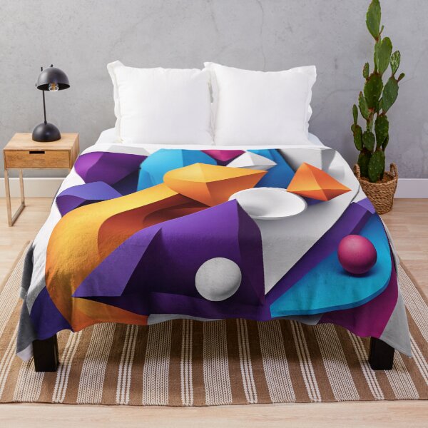 Item preview, Abstract Shape Art Blue Purple Orange Pink V5 designed and sold by Salimgor Hangaround Music.