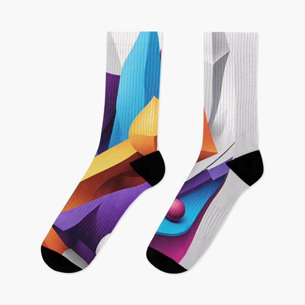 Item preview, Abstract Shape Art Blue Purple Orange Pink V5 designed and sold by Salimgor Hangaround Music.