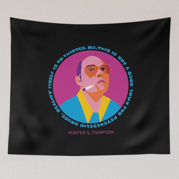 Item preview, Raoul Duke Portrait - Trippy Quote Edition - Fear and loathing in Las Vegas designed and sold by Boogosh.