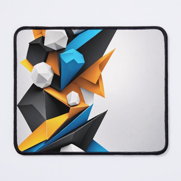 Item preview, Abstract Shape Art Black Blue Orange White V2 designed and sold by Salimgor Hangaround Music.