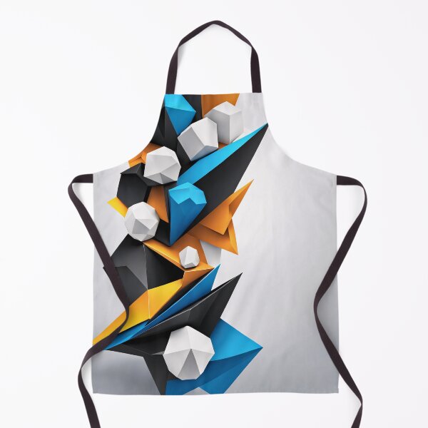 Item preview, Abstract Shape Art Black Blue Orange White V2 designed and sold by Salimgor Hangaround Music.